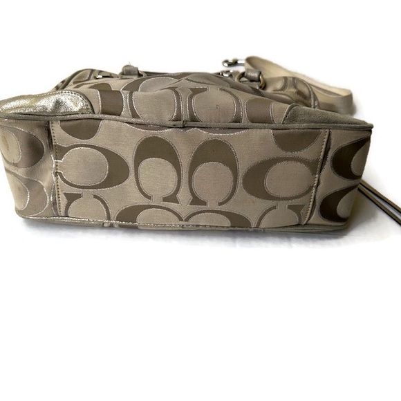 Vintage Coach Poppy Signature C Jacquard Sateen Lurex Satchel - Picture 4 of 6